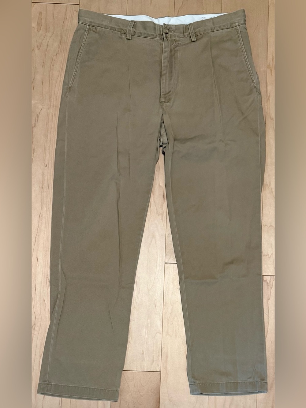 Polo Ralph Lauren Classic Flat Front Chino Pants Khaki Tan Beige Men’s 35x29*